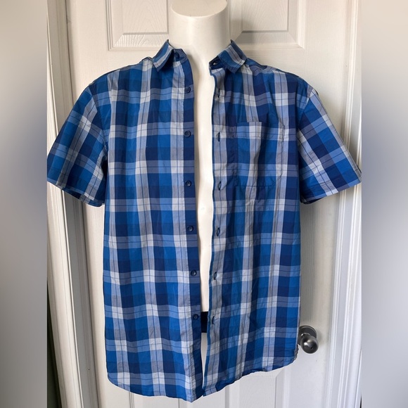 Mens Arcteryx Brohm Short Sleeve Button Up Outdoor Plaid Shirt Large - Picture 6 of 9
